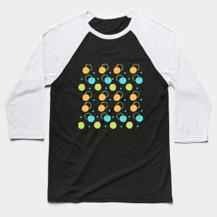 Blue orange yellow green circle pattern Baseball T-Shirt